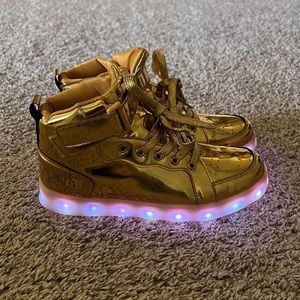 Light Up Gold Shoes